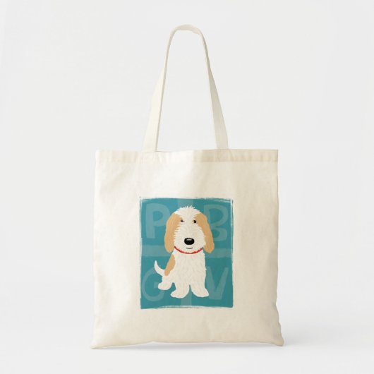 Tan & White PBGV Tote Bag (Voorkant)