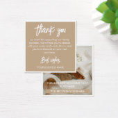 Tan White Photo & Promo Code Hartelijk dank Vierkante Visitekaartjes (Bureau)