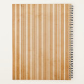 Tan & White Striped BEE Strong Inspirerend Quote Planner (Achterkant)
