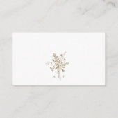 Tan & White Wildflower bruiloft RSVP Informatiekaartje (Achterkant)