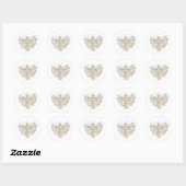 Tan Winged Cross Ronde Sticker (Vel)