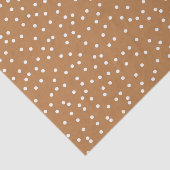 Tan & Witte Confetti Polka Dots Tissuepapier (Detail)