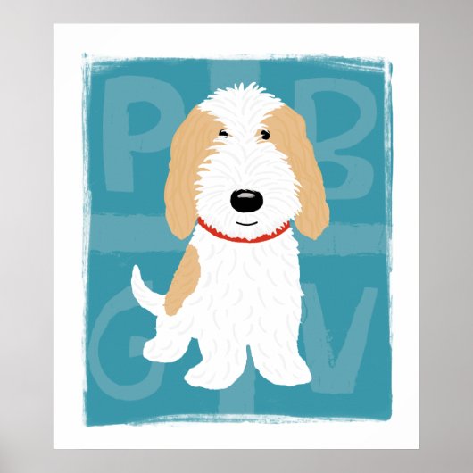 Tan & Witte PBGV Poster (Voorkant)