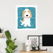 Tan & Witte PBGV Poster (Thuiskantoor)