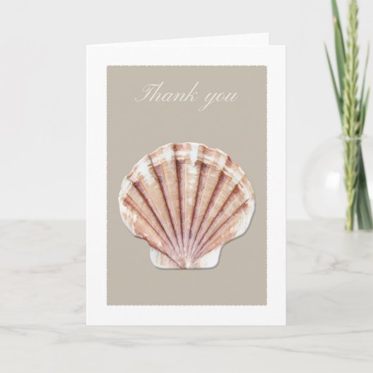 Tan zee shell dank u kaart (Voorkant)