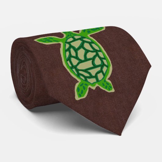 tan zee turtle stropdas (Opgerold)