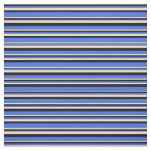Tan-, zwart- en Royal Blue Striped/Lined Pattern Stof (Swatch)