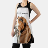 Tan Zwart-wit Basset Hound Lovers Schort (Insitu)