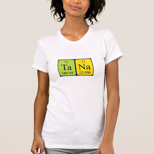 Tana periodiek shirt van de lijstnaam (Voorkant)