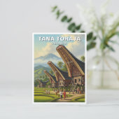 Tana Toraja Indonesia Reizen Briefkaart (Staand voorkant)