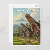 Tana Toraja Indonesia Reizen Briefkaart (Voorkant / Achterkant)