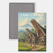Tana Toraja Indonesia Reizen Magneet (Voorkant / Achterkant)