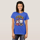 Tanabata Kitten in Kimono's T-shirt (Voorkant volledig)