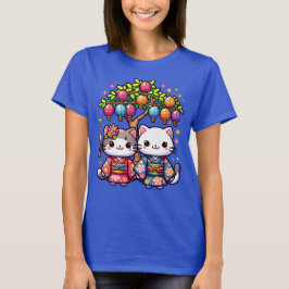 Tanabata Kitten in Kimono's T-shirt