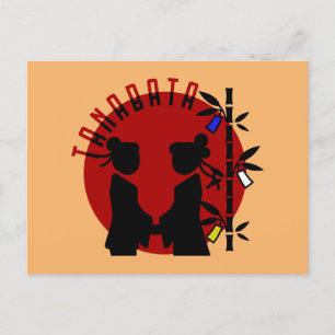 Tanabata Koppel Silhouet Briefkaart