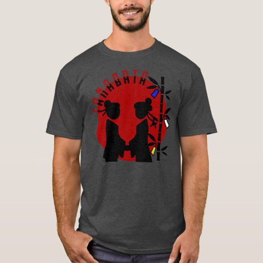 Tanabata Koppel Silhouet T-shirt (Voorkant)