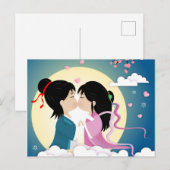 Tanabata Osseherder en Weefster Briefkaart (Voorkant / Achterkant)