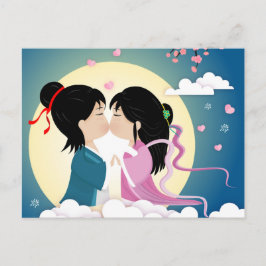 Tanabata Osseherder en Weefster Briefkaart