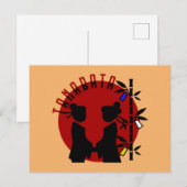 Tanabata paar silhouet briefkaart (Voorkant / Achterkant)