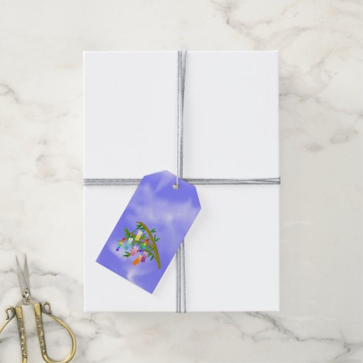 Tanabata Wensboom Cadeaulabel (Met Touw)