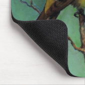 Tanager in oliepastel, Realistische kunst Muismat (Hoek)