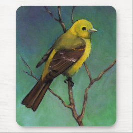 Tanager in oliepastel, Realistische kunst Muismat