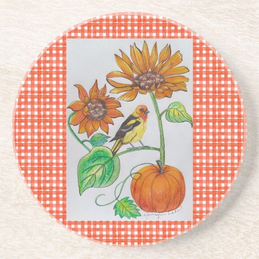 Tanager Pumpkin Onderzetter (Voorkant)