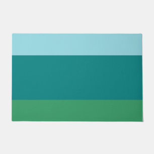 Tanager Turquoise, Blauwgroen blauw en Kelly Green Deurmat
