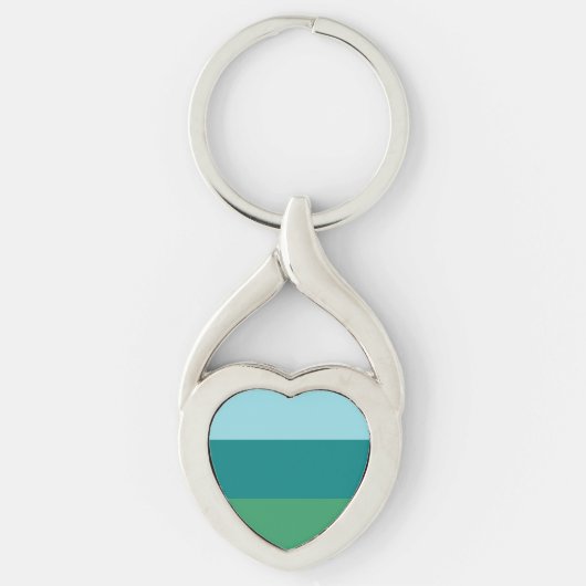 Tanager Turquoise, Blauwgroen blauw en Kelly Green Sleutelhanger (Voorkant)