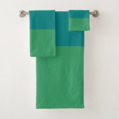 Tanager Turquoise, Blauwgroen Blue en Kelly Green  Bad Handdoek (Insitu)