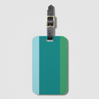 Tanager Turquoise, Blauwgroen Blue en Kelly Green Bagagelabel