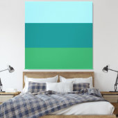 Tanager Turquoise, Blauwgroen Blue en Kelly Green Canvas Afdruk (Insitu (Slaapkamer))