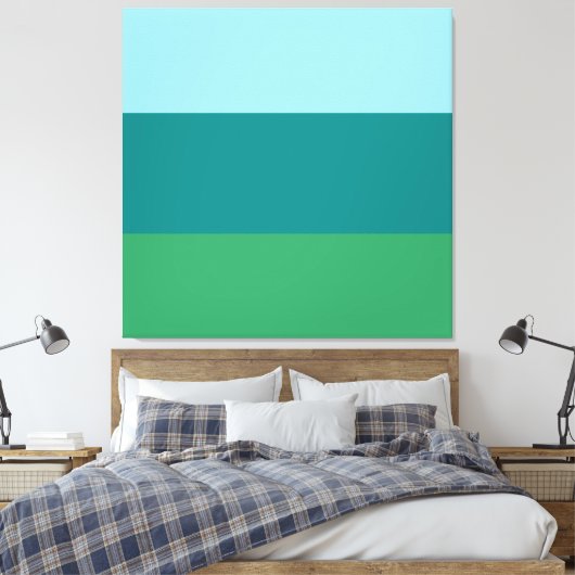 Tanager Turquoise, Blauwgroen Blue en Kelly Green Canvas Afdruk (Insitu (Slaapkamer))