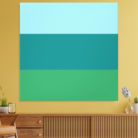 Tanager Turquoise, Blauwgroen Blue en Kelly Green Canvas Afdruk (Insitu (Woonkamer))