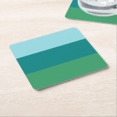 Tanager Turquoise, Blauwgroen Blue en Kelly Green Kartonnen Onderzetters (Schuin)