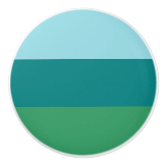 Tanager Turquoise, Blauwgroen Blue en Kelly Green Keramische Knop (Voorkant)