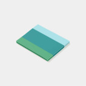 Tanager Turquoise, Blauwgroen Blue en Kelly Green  Post-it® Notes (Schuin)