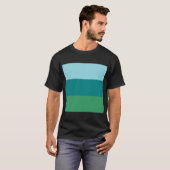 Tanager Turquoise, Blauwgroen Blue en Kelly Green  T-shirt (Voorkant volledig)