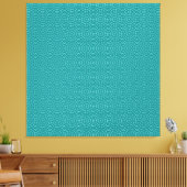 Tanager Turquoise en Blauwgroen Blue Repat Pattern Canvas Afdruk (Insitu (Woonkamer))
