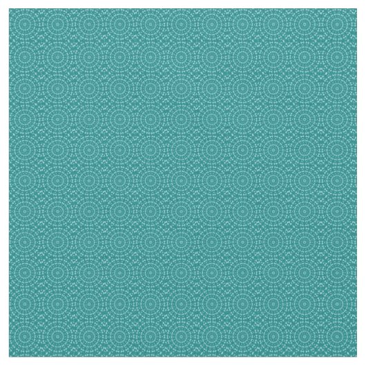 Tanager Turquoise en Blauwgroen Blue Repat Pattern Stof (Close Up)