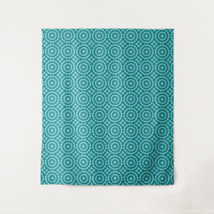 Tanager Turquoise en Teal Blauwe Duo Toon Herhalin Wandkleed