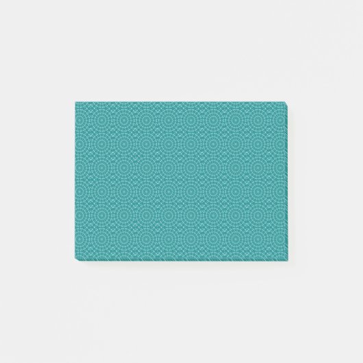 Tanager Turquoise en Teal Blauwe Herhalingspatroon Post-it® Notes (Voorkant)
