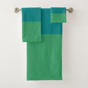 Tanager Turquoise, Teal Blue en Kelly Green Horiz Bad Handdoek