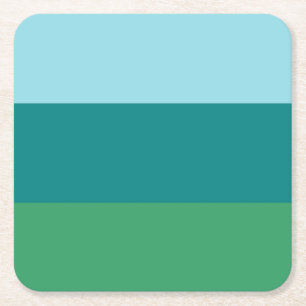 Tanager Turquoise, Teal Blue en Kelly Green Horiz Kartonnen Onderzetters