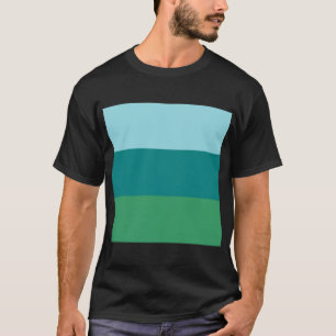 Tanager Turquoise, Teal Blue en Kelly Green Horiz T-shirt