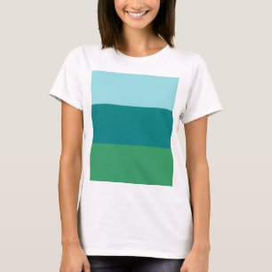 Tanager Turquoise, Teal Blue en Kelly Green Horiz T-shirt