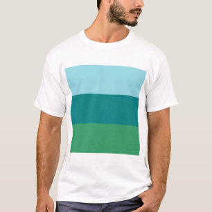 Tanager Turquoise, Teal Blue en Kelly Green Horiz T-shirt