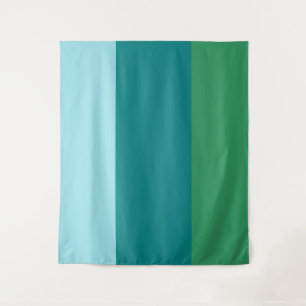 Tanager Turquoise, Teal Blue en Kelly Green Horiz Wandkleed