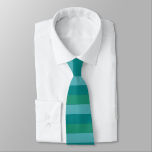 Tanager Turquoise, Teal Blue en Kelly Green Lijn Stropdas
