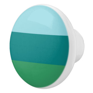 Tanager Turquoise, Teal Blue en Kelly Groen Horiz Keramische Knop